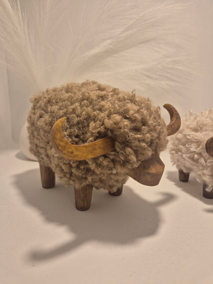 Neutral Wooly Brown Cow