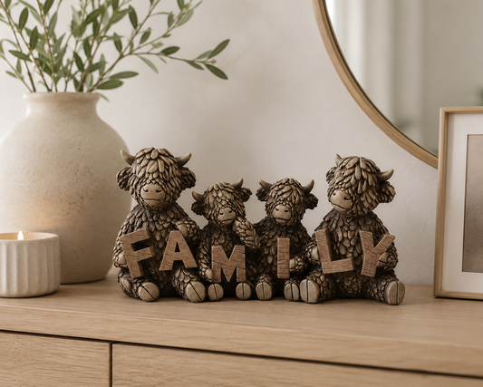 Family Highland Cow