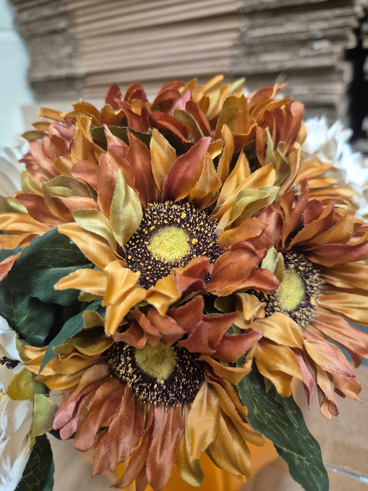 Orange / Cream Flowers