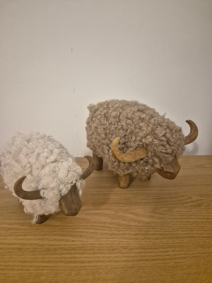 Neutral Wooly Brown Cow
