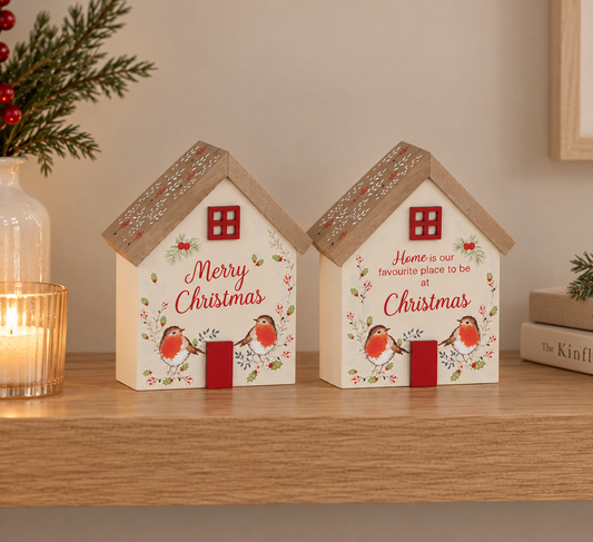 Robin Wooden House Blocks, 2 designs