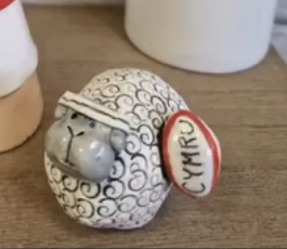 Ceramic Rugby Sheep