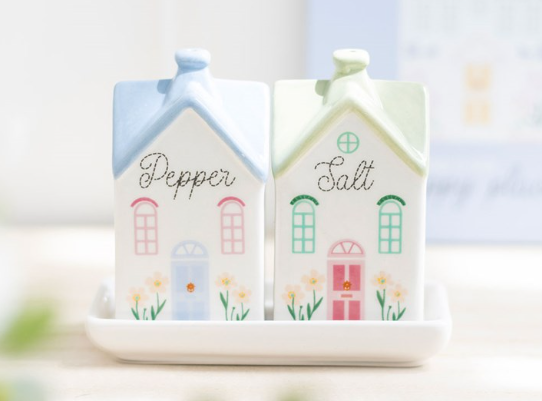 House Shaped Pastel Salt & Pepper