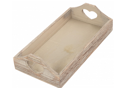 Heart Cut Out, Oak Effect Tray, 2 sizes