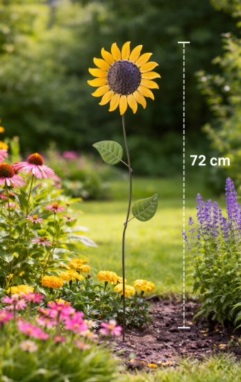 Metal Sunflower Stake