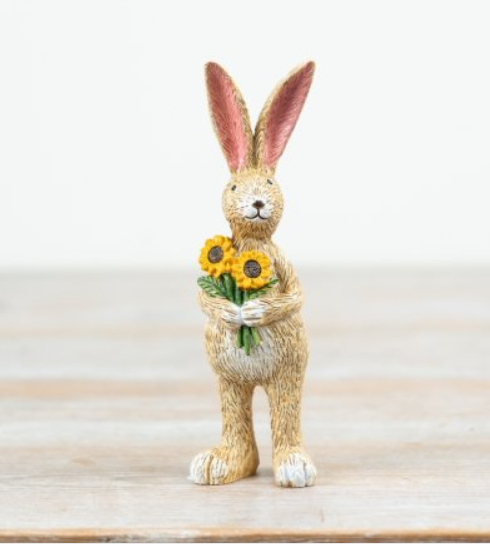 Rabbit with sunflowers