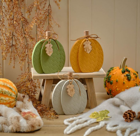Textured Wooden Pumpkin, 3 designs