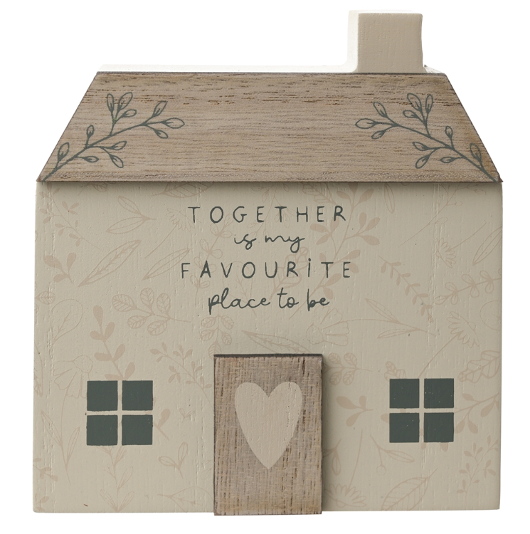 Together, Wooden House Plaque