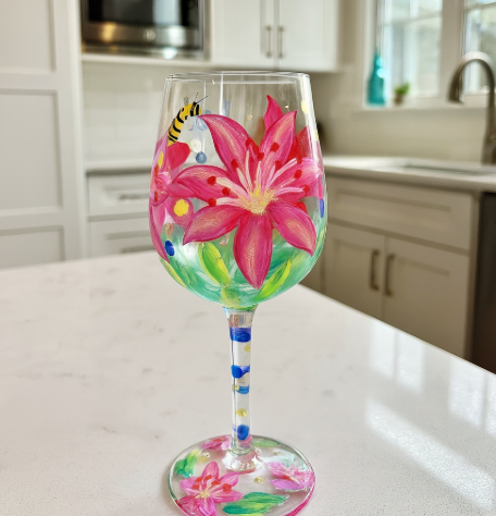 Lilies, Wine Glass