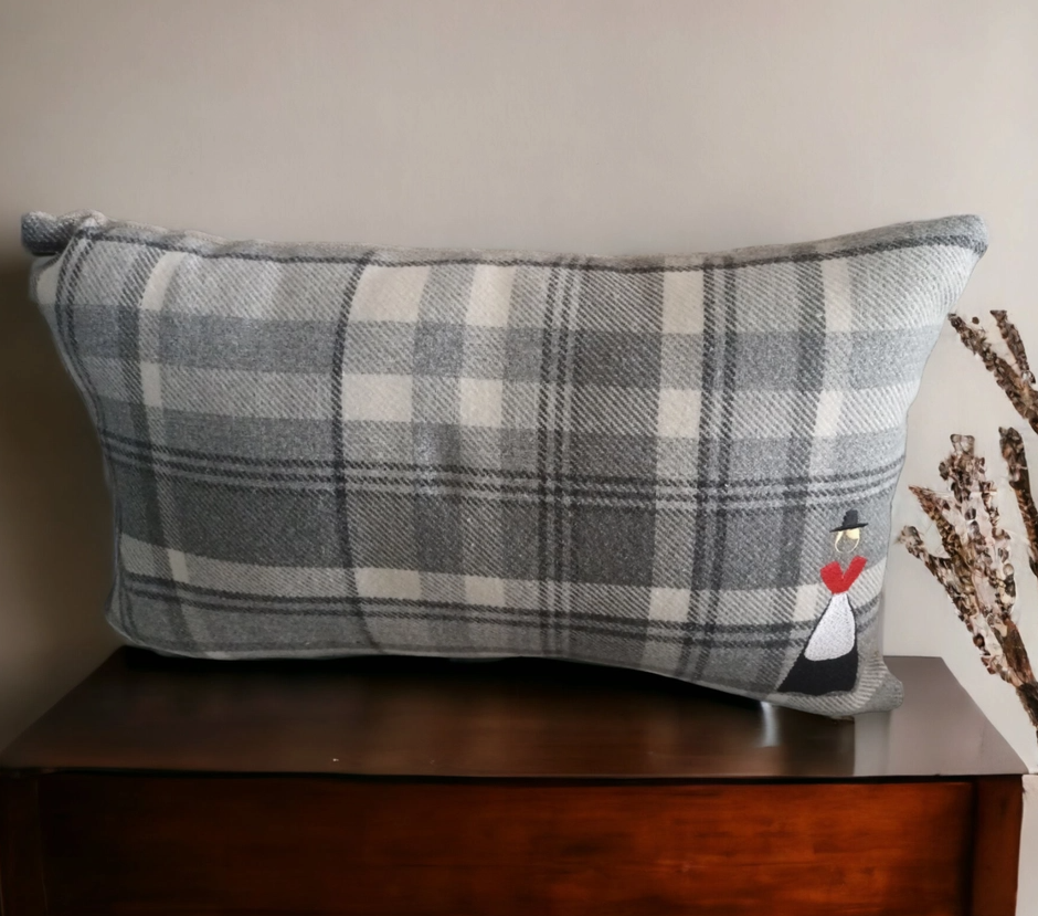 Welsh Embroidered Cushion, 6 COLOURS,
