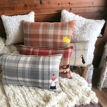Welsh Embroidered Cushion, 6 COLOURS,