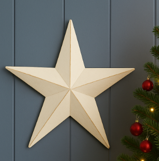 White Metal Star, 35cm