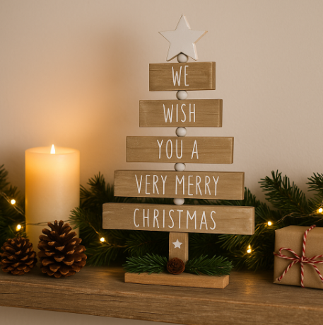 Wooden Block Tree 26.5cm