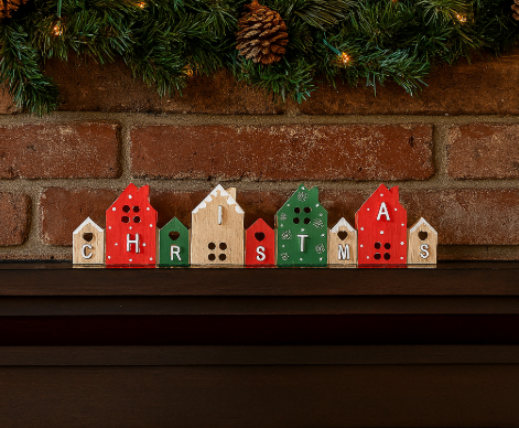 Wooden Christmas Village