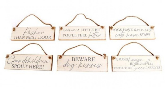 Wooden Plaques, 6 designs