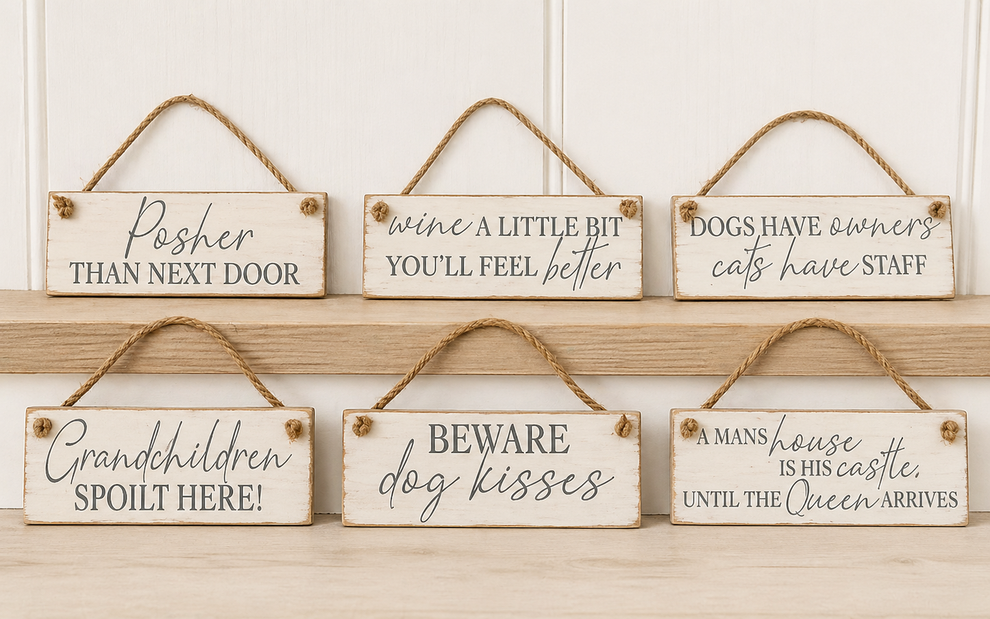 Wooden Plaques, 6 designs