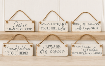 Wooden Plaques, 6 designs