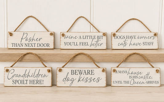 Wooden Plaques, 6 designs