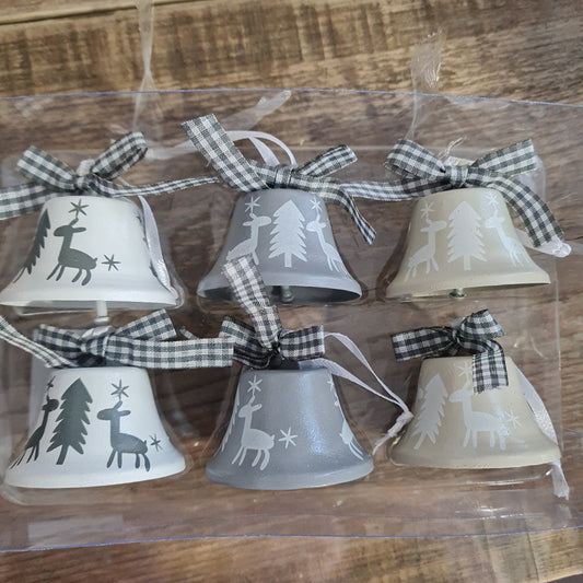 Hanging Metal Bells, set of 6