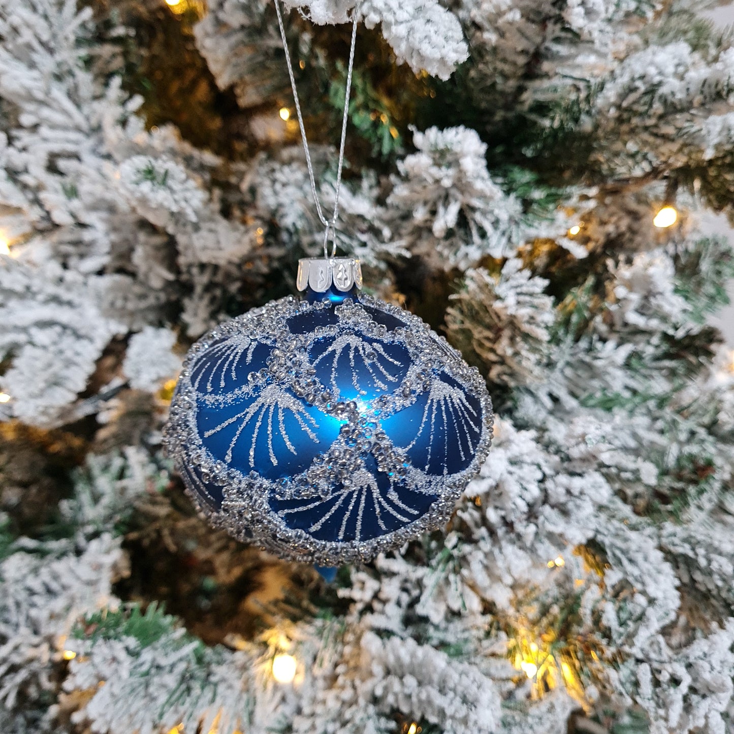 Blue Glitter Bauble