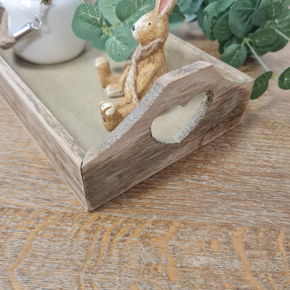 Oak effect Heart Tray, 🤍