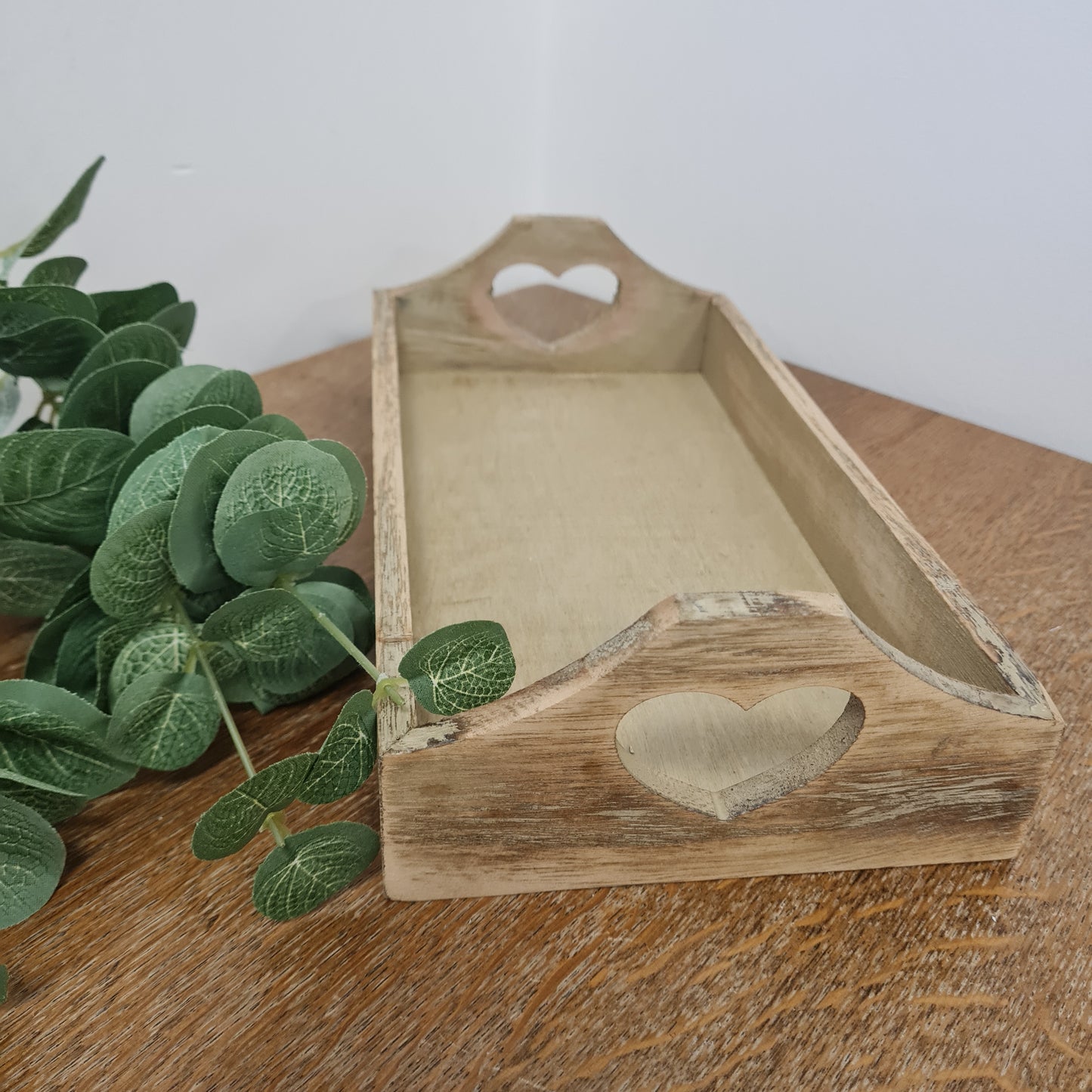 Oak effect Heart Tray, 🤍