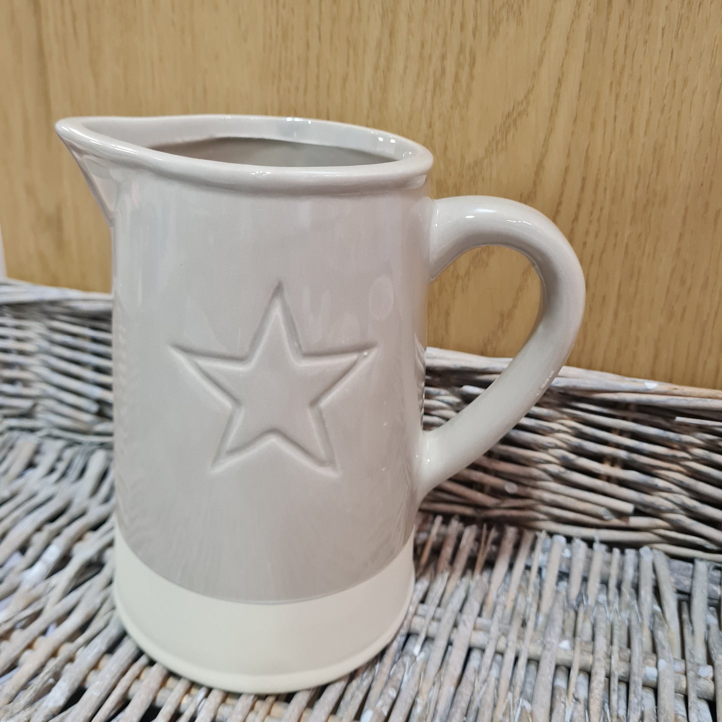 Grey Star Embossed Jug