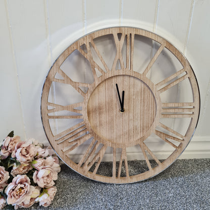Wooden/Silver Clock