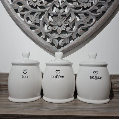 Sweet Heart Canisters, set 3