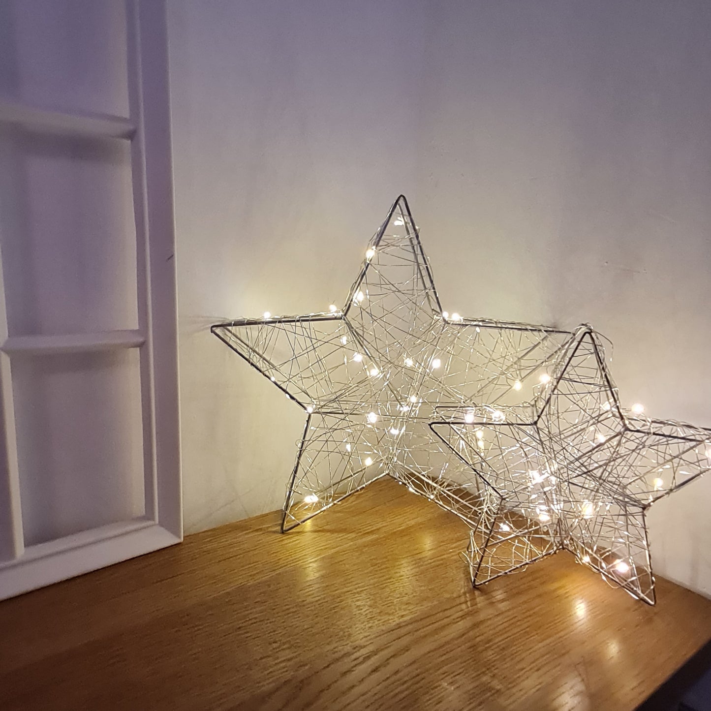 Silver Wire LED Star, 2 sizes