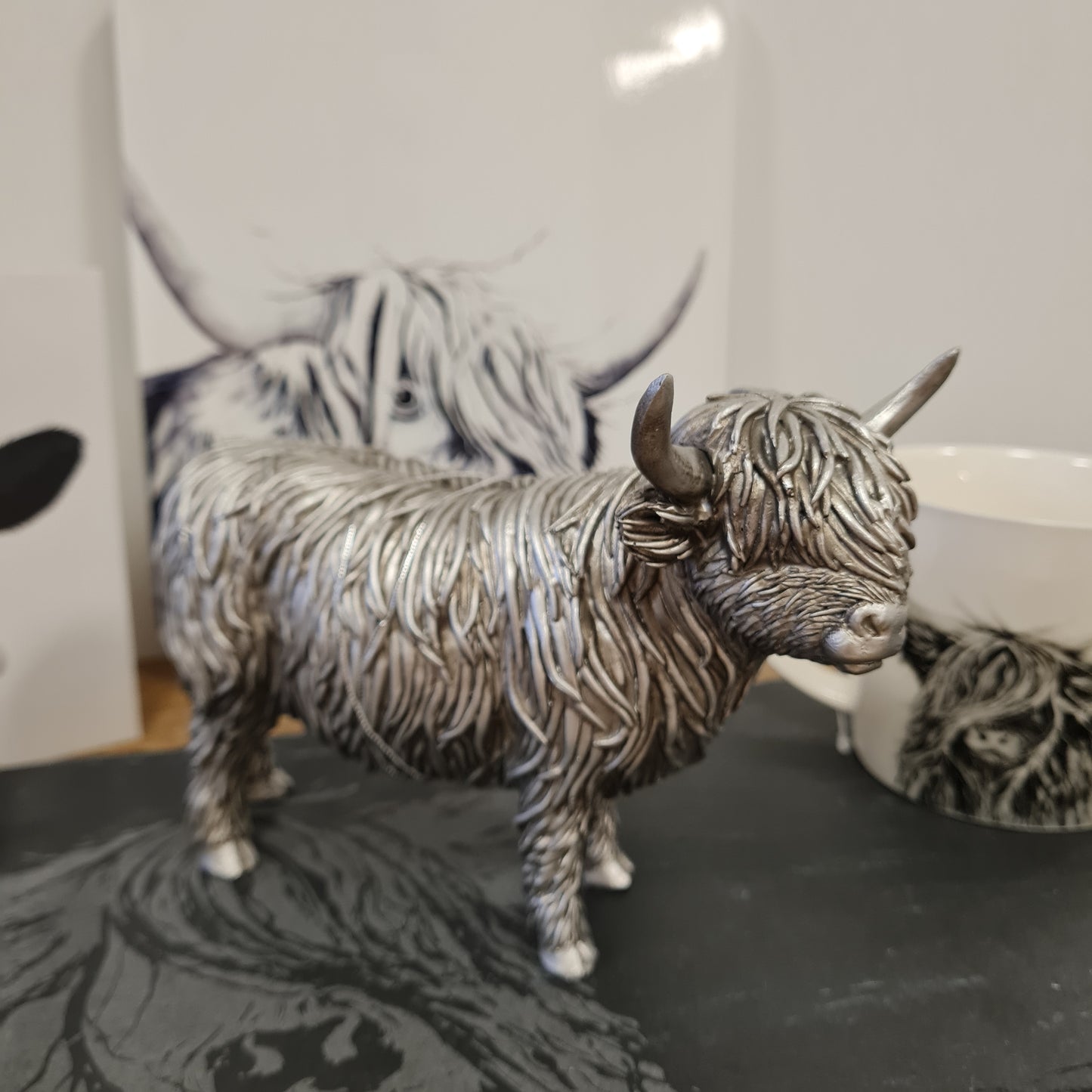 Silver Highland Cow