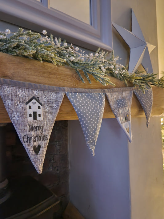 Grey Home Merry Christmas Bunting