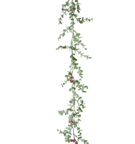 Green Leaf & Berry Garland, 1.2m