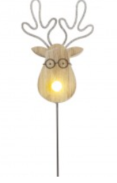 Wooden Light up Deer Stake