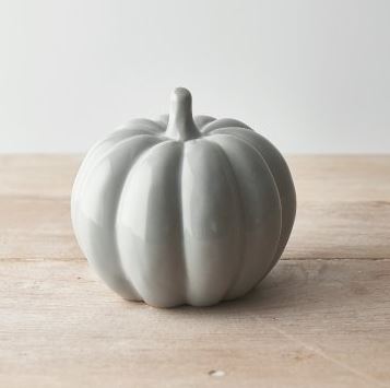 Grey Ceramic Pumpkin, 2 sizes