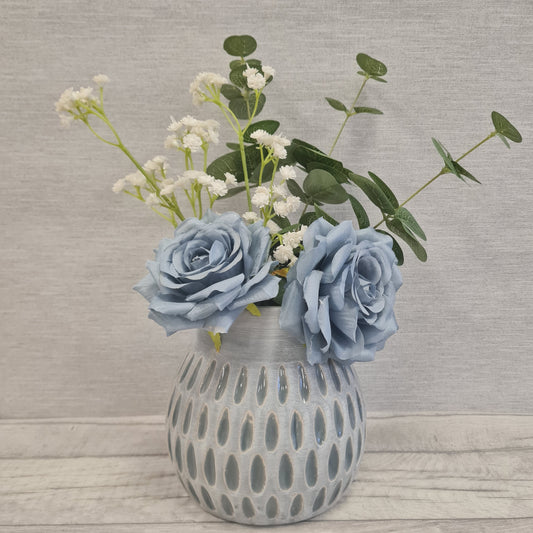 Dark Grey Groove Vase