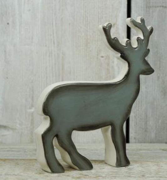 Grey Ceramic reindeer