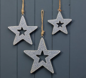 Polka Dot Grey Star, 3 sizes