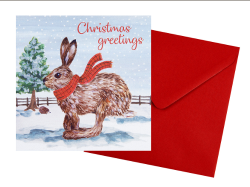 Hare Christmas Card