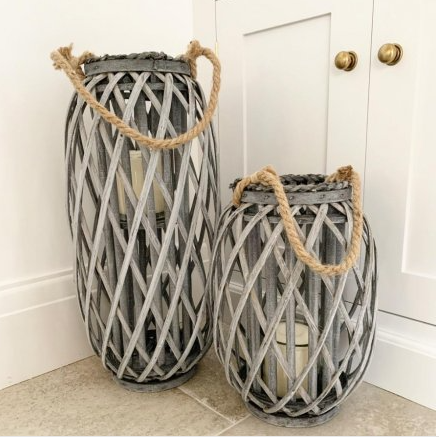 Wicker Lantern 33cm