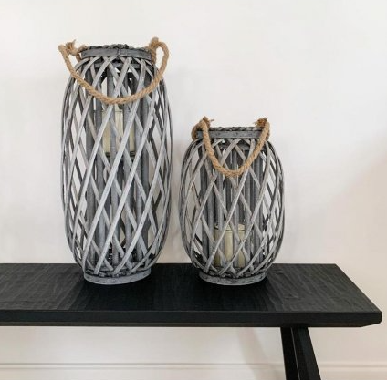 Wicker Lantern 33cm