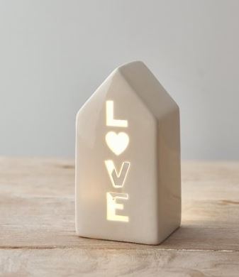 White 'LOVE' Tealight holder