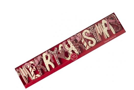 Merry Christmas Wooden Garland