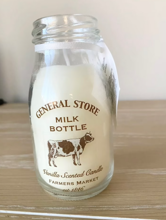 Milk Bottle Candle