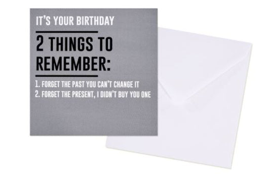 Remember, Birthday Card