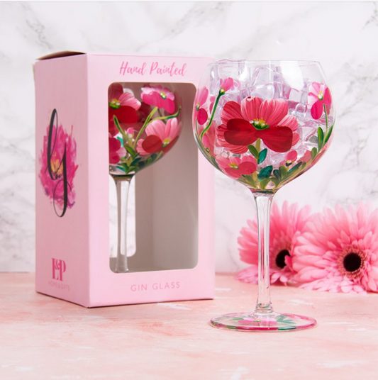 Summer Poppies, Gin Glass