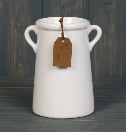 White 'For You' Pot, 18cm